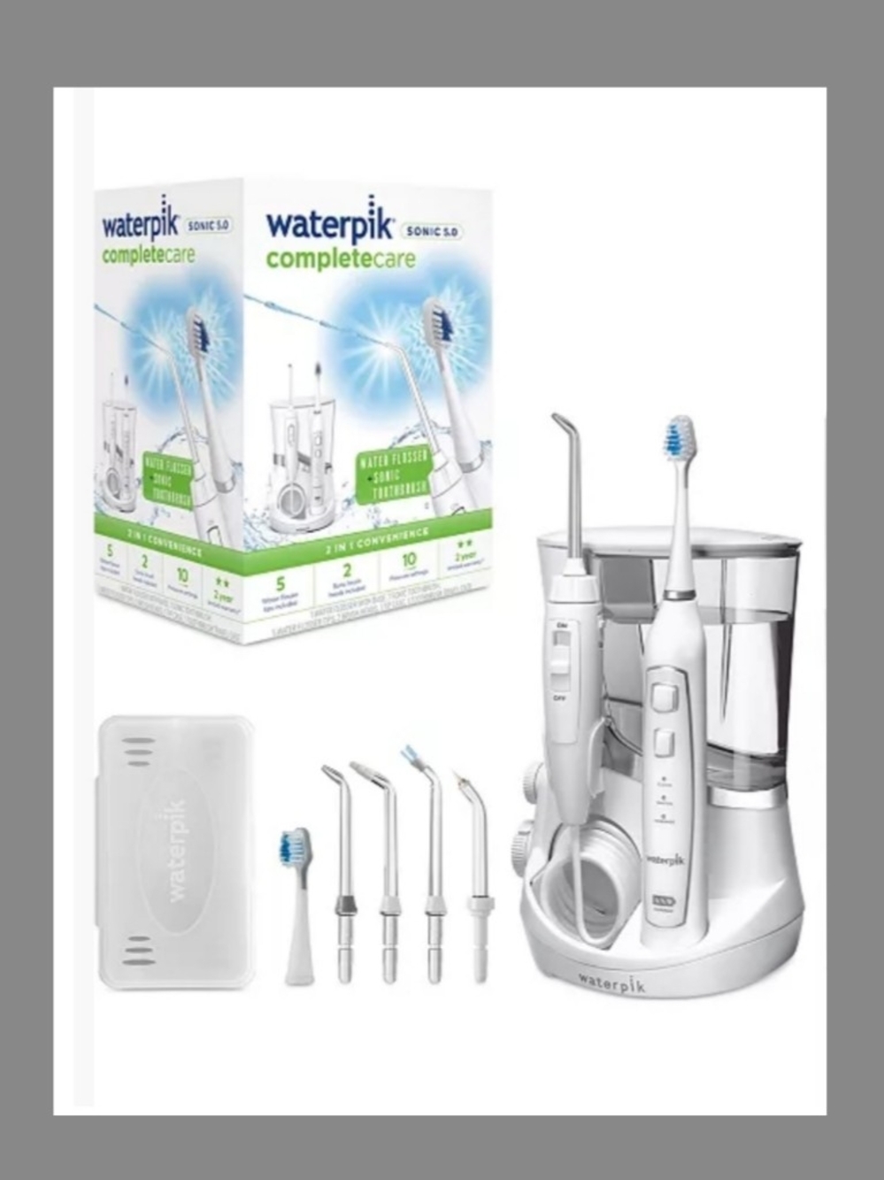 Complete Care White Sonic Electric Toothbrush and Water Flosser